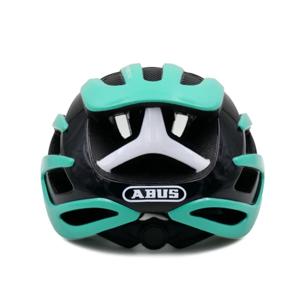 abus airbreaker cycling helmet turquoise blue back view