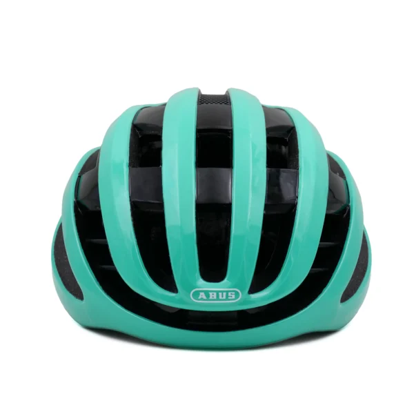 abus airbreaker cycling helmet turquoise blue front viw