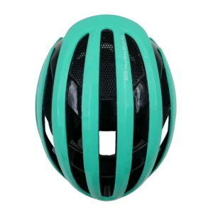 abus airbreaker cycling helmet turquoise blue top view