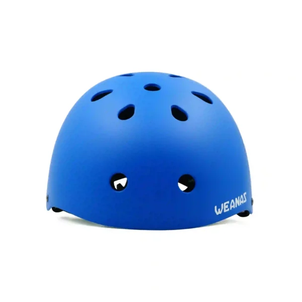 Weanas Skating Helmet & Protective Gear Set blue front view